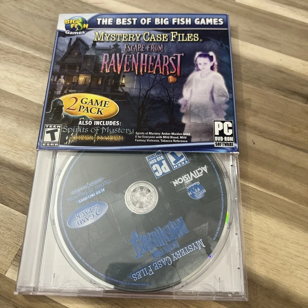 Big Fish Games Mystery Case Files: Escape from Ravenhearst PC Windows XP Vista 7